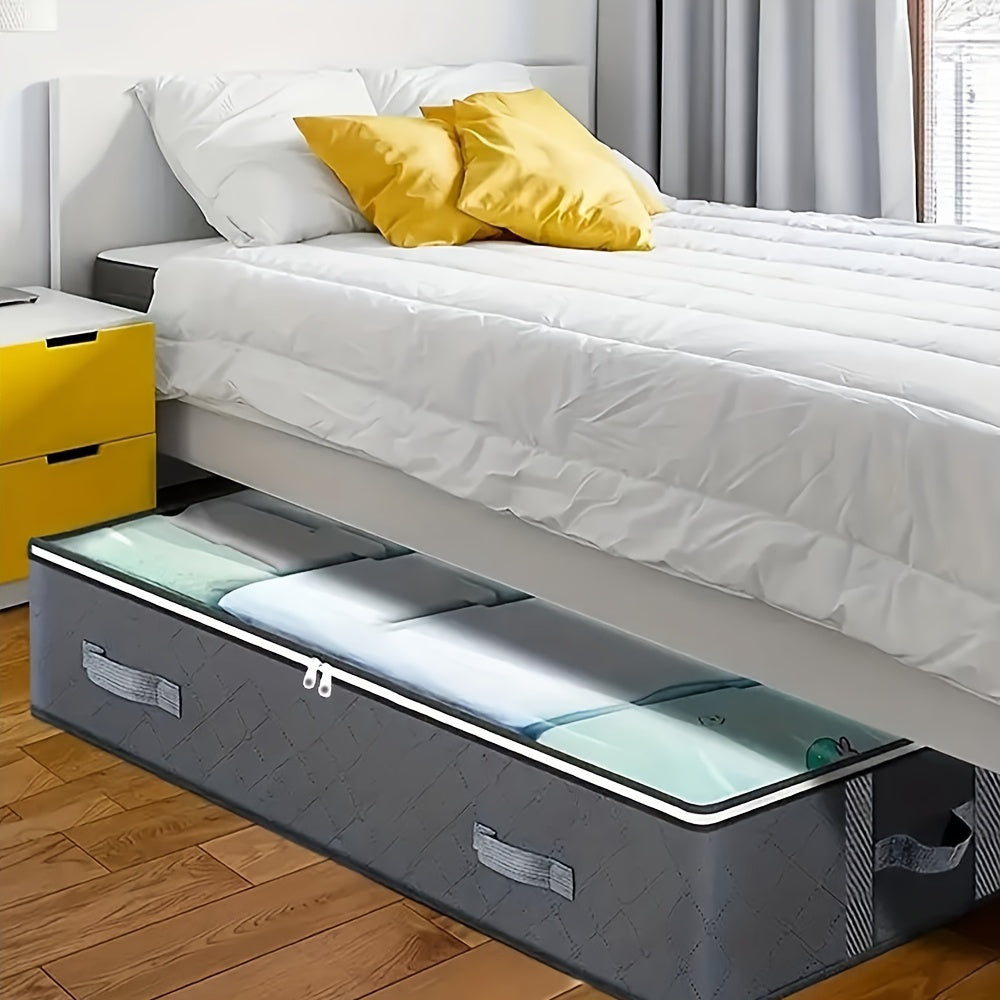 Bolsa de almacenamiento extra grande para debajo de la cama con asas para ropa, ropa de cama y sábanas