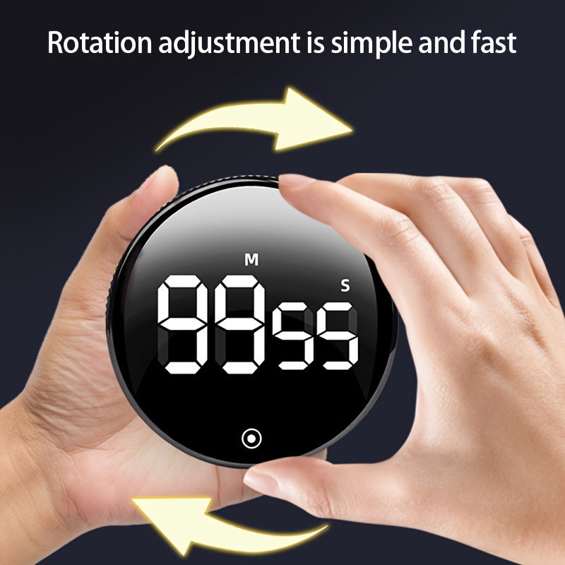 Регулируемый 3-скоростной бесшумный металлический кухонный таймер без батареи для готовки и упражнений