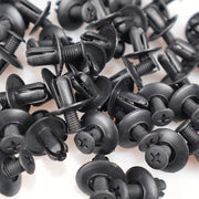 50pcs Black Plastic Rivets Car Door Panel Fastener Clips 8mm Hole