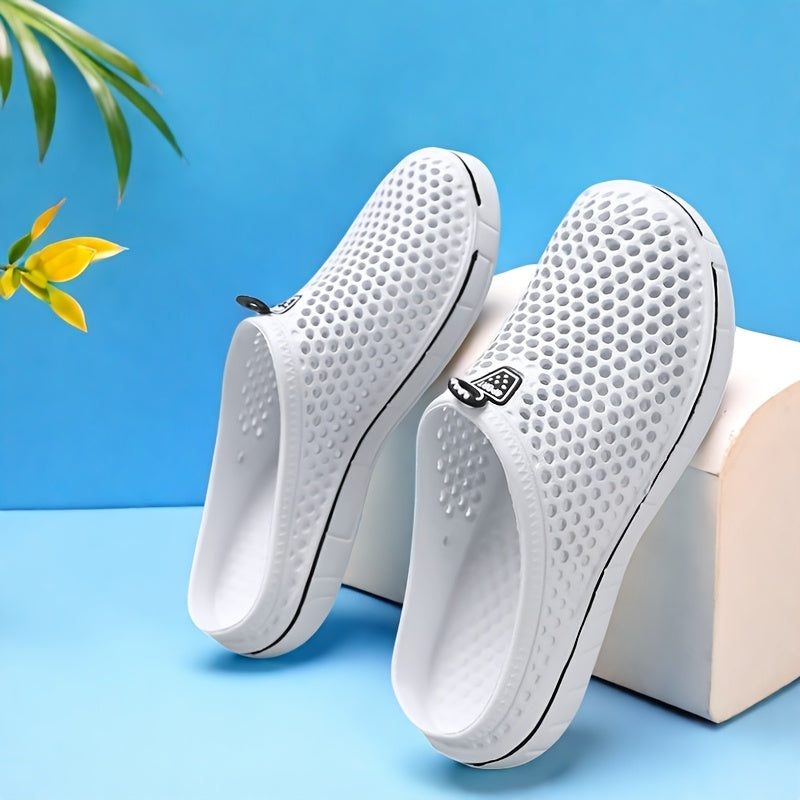 Women's Lightweight Pink Mesh Slip-On Sandals for Summer, Breathable Comfort