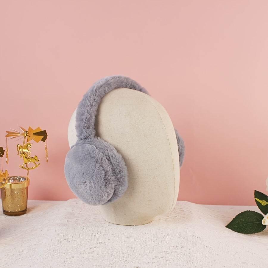 Warm Winter Earmuffs for Women Soft Cozy Flexible Fit Easy to Clean Polyester Blend
