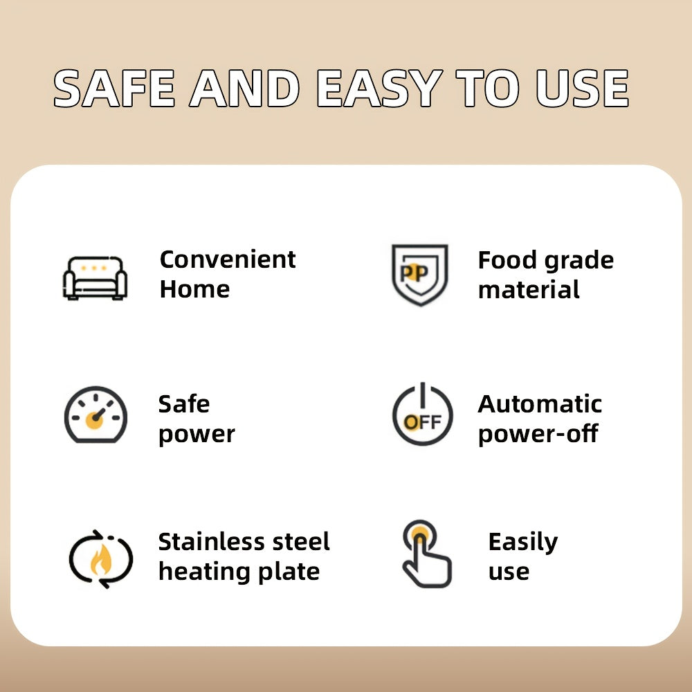 220V tuxum pishiruvchi qush tasviri bilan, bir tugma bilan oson ishlash, PP material