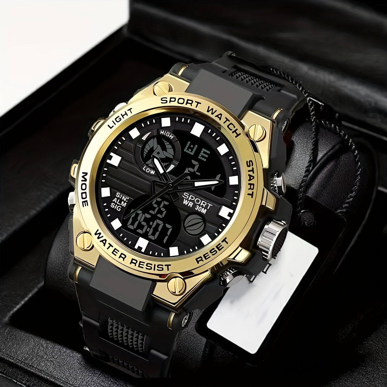 Men's Waterproof Smartwatch with Large Dial Luminous Display and Calendar