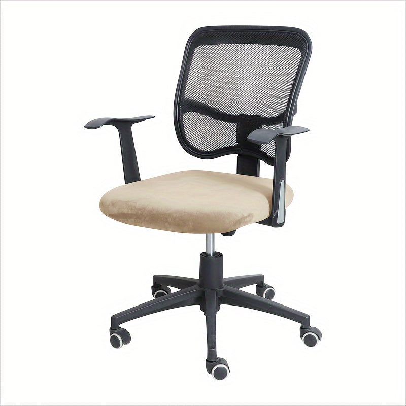 Funda de silla de terciopelo Silvery Fox con elástico y cinturón de atadura para hogar, oficina, hotel