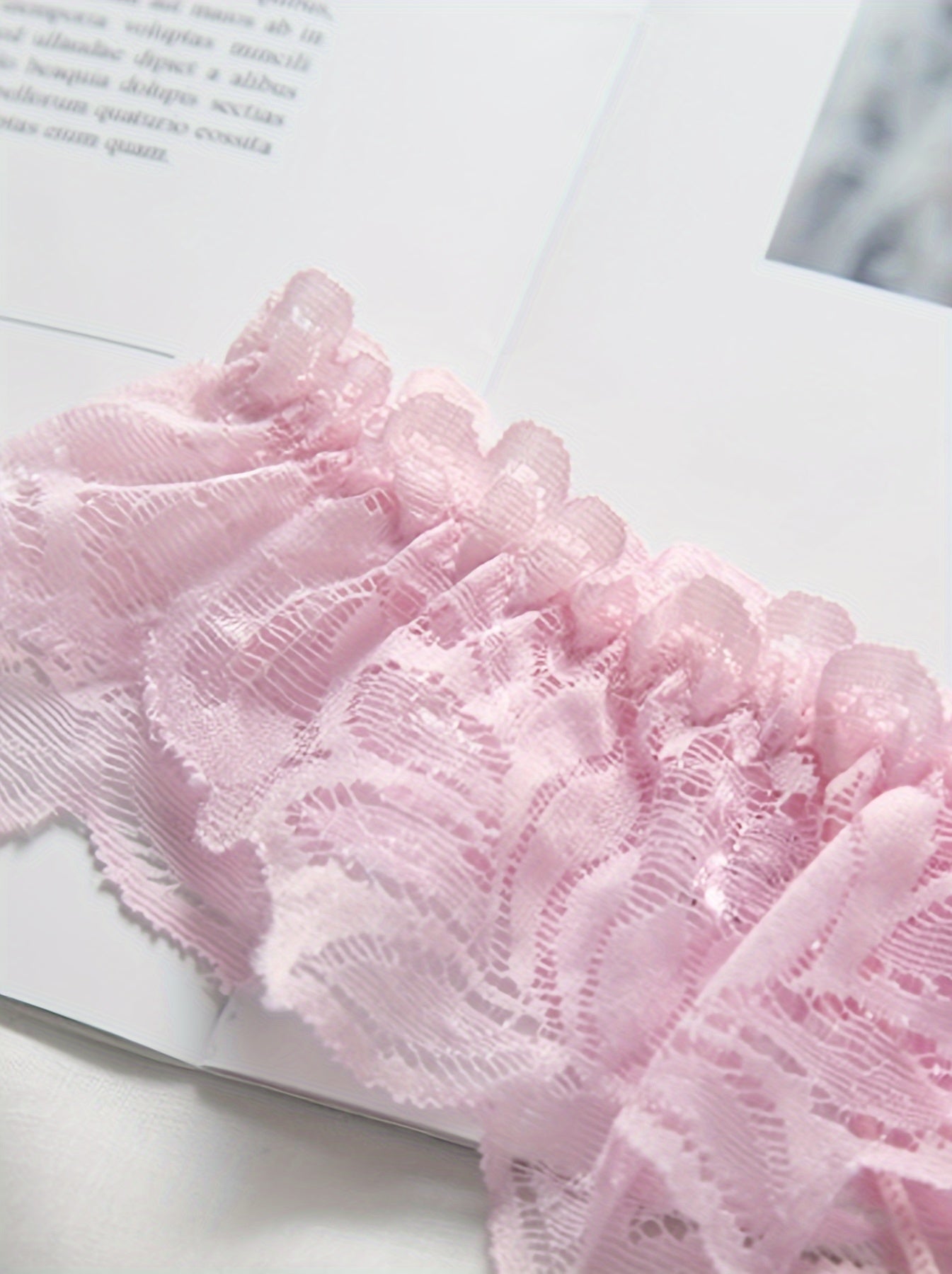 Women Sheer Lace Trim Thongs Low Waist Lingerie Underwear