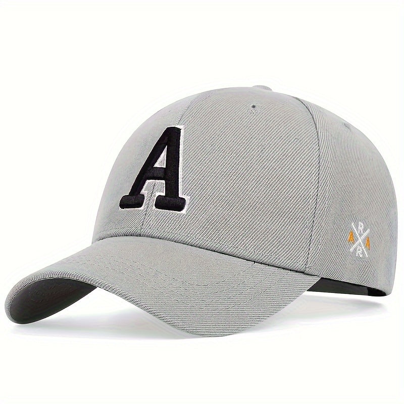 Men's Baseball Cap with A Letter Embroidery Lightweight Sun Protection Casual Outdoor Cap for Spring and Autumn Travel