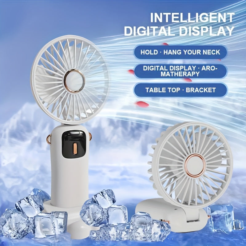 Mini Portable USB Fan with 5 Speeds for Travel Camping Handheld Fan