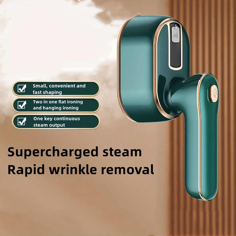 Dual-Use Foldable Handheld Steam Iron for Household or Travel Use