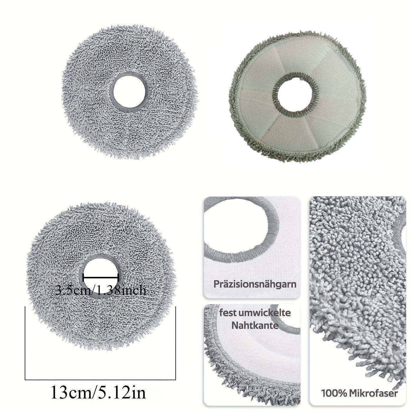Paño de microfibra lavable para robot aspirador y fregasuelos, ultra-fino, de poliéster, para limpieza de suelos compatible con X1 T10 T20PRO T30pro T50PRO