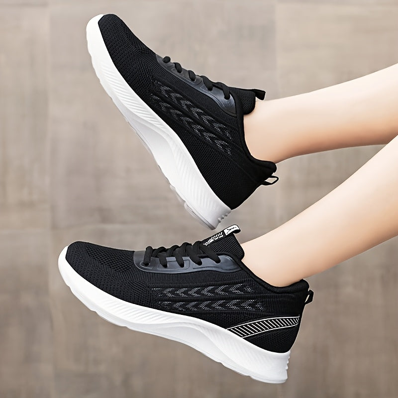 Women's Lightweight Mesh Running Sneakers White Purple Casual Low-Top