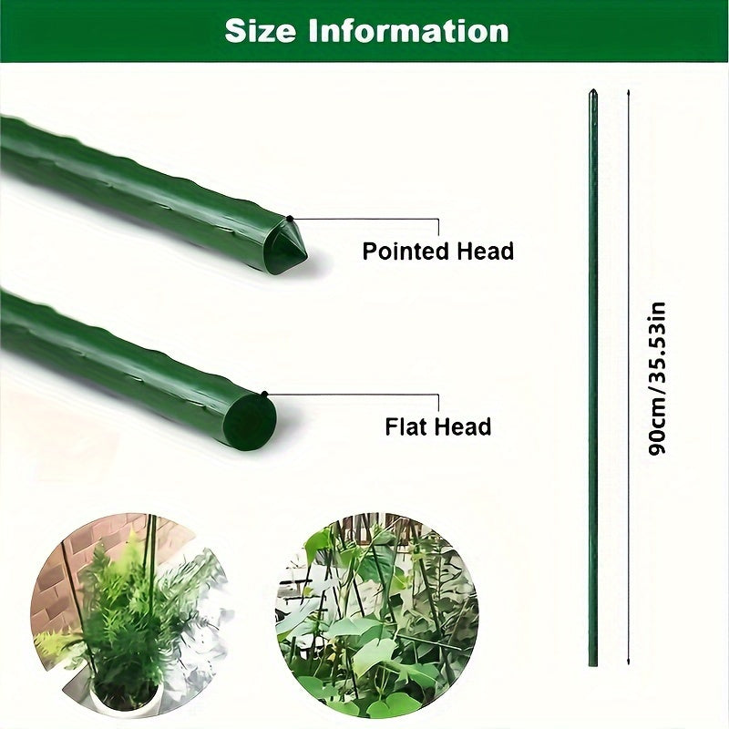 10 Green Plant Support Rattan Racks for Tomatoes Cucumbers Grapes Durable PE Material Set of 10