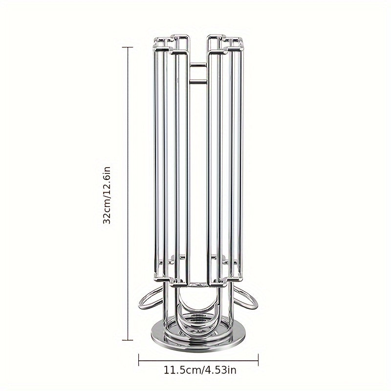 Coffee Capsule Storage Rack Metal Multi-Row Countertop Holder Holds 24