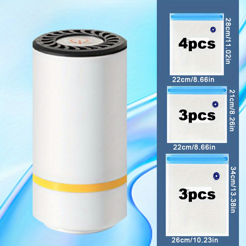 Portable Handheld Vacuum Sealer with USB Food Preservation and Automatic Sealing