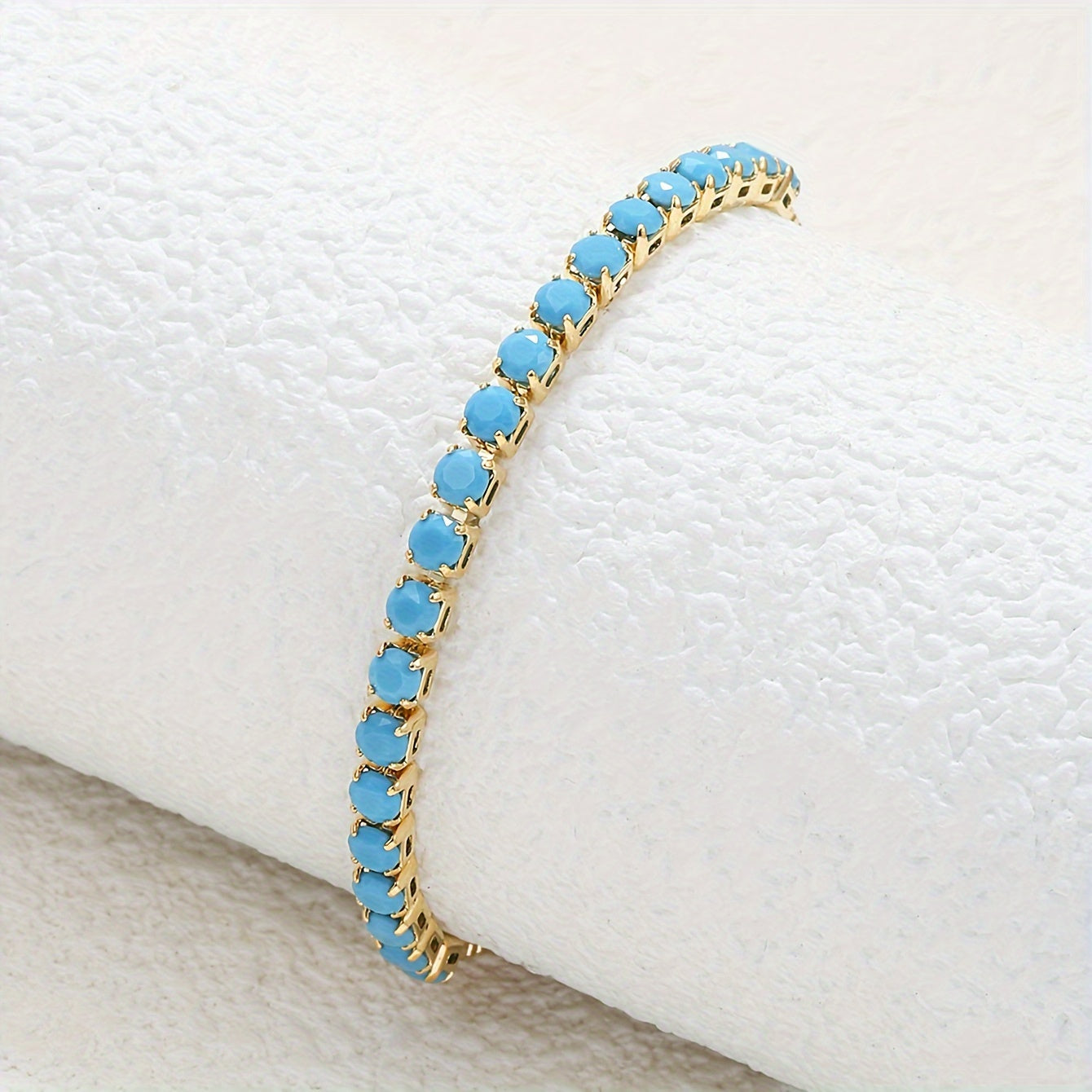 Zarif Turkuz Bilaguzuk, Yagona Qator, 18K Oltin Qoplama, Moslashtiriladigan Tortish Dizayni, Ayollar uchun Minimalist Moda Aksessuar