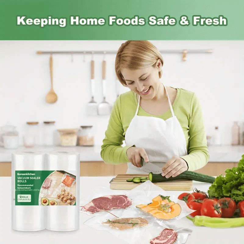 Bolsas para envasado al vacío de 1500cm de largo, resistentes a desgarros, sellables para conservación de alimentos