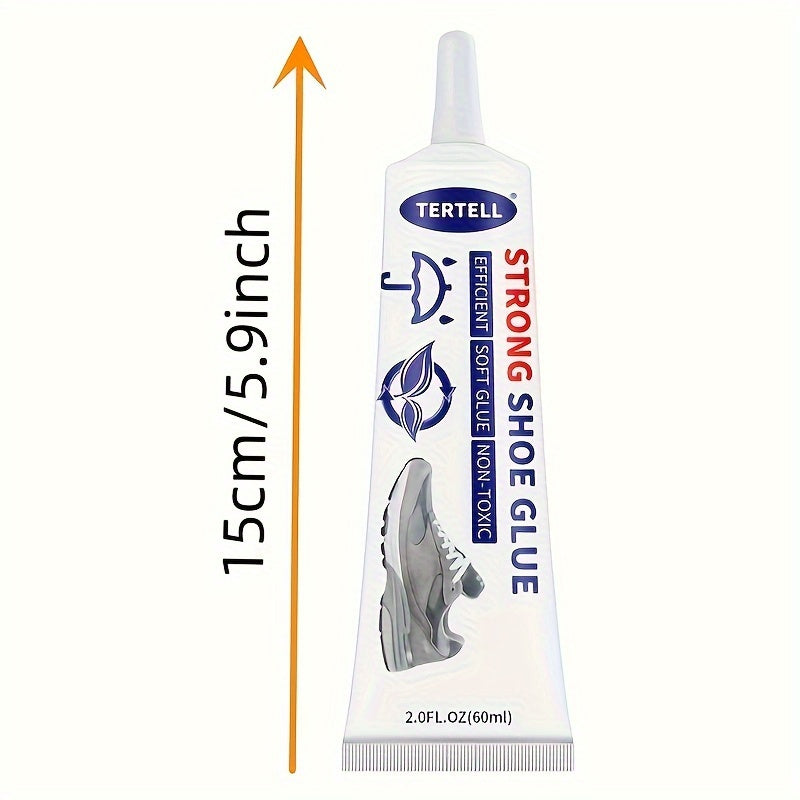 Strong Waterproof Shoe Glue 60ml Non-Toxic Transparent Adhesive for Plastic Repairs