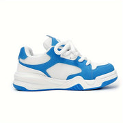 Men's Color Block Platform Skateboard Sneakers Casual Non-Slip Outdoor Shoes