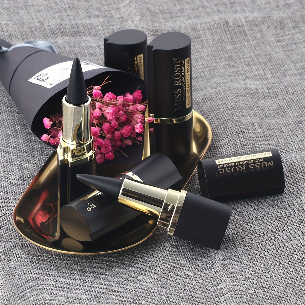 Women's Waterproof Matte Smudge-Proof Black Eyeliner Balm