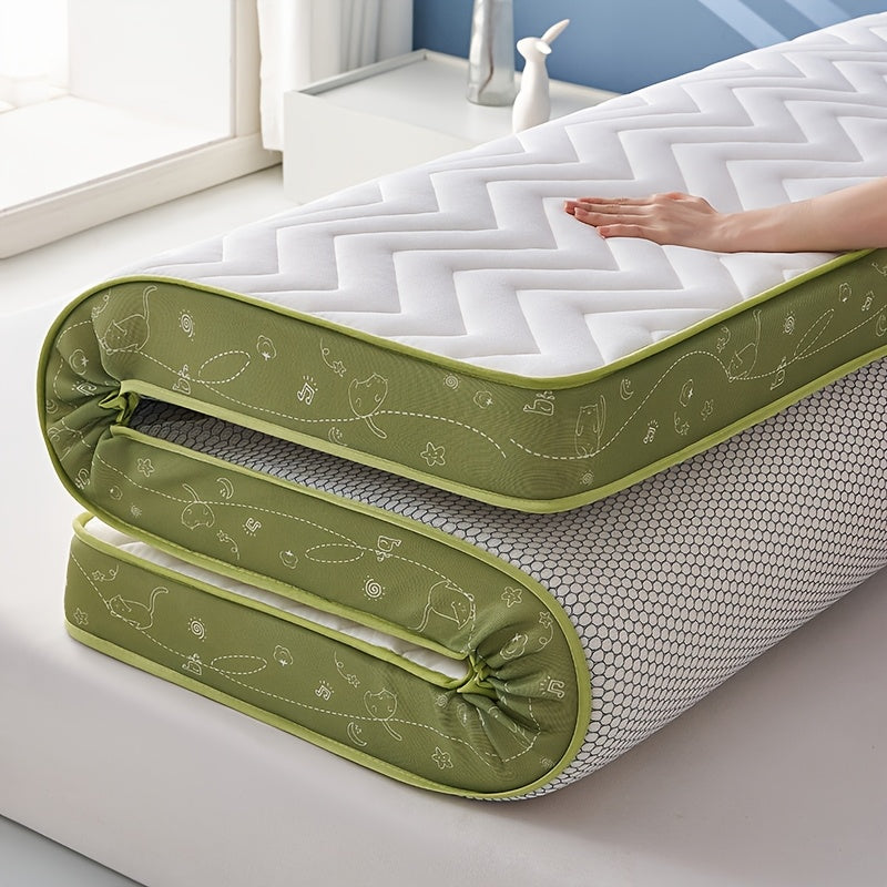 Orthopedic Latex Memory Foam Mattress Topper with Quilted Design Breathable Pressure Relief