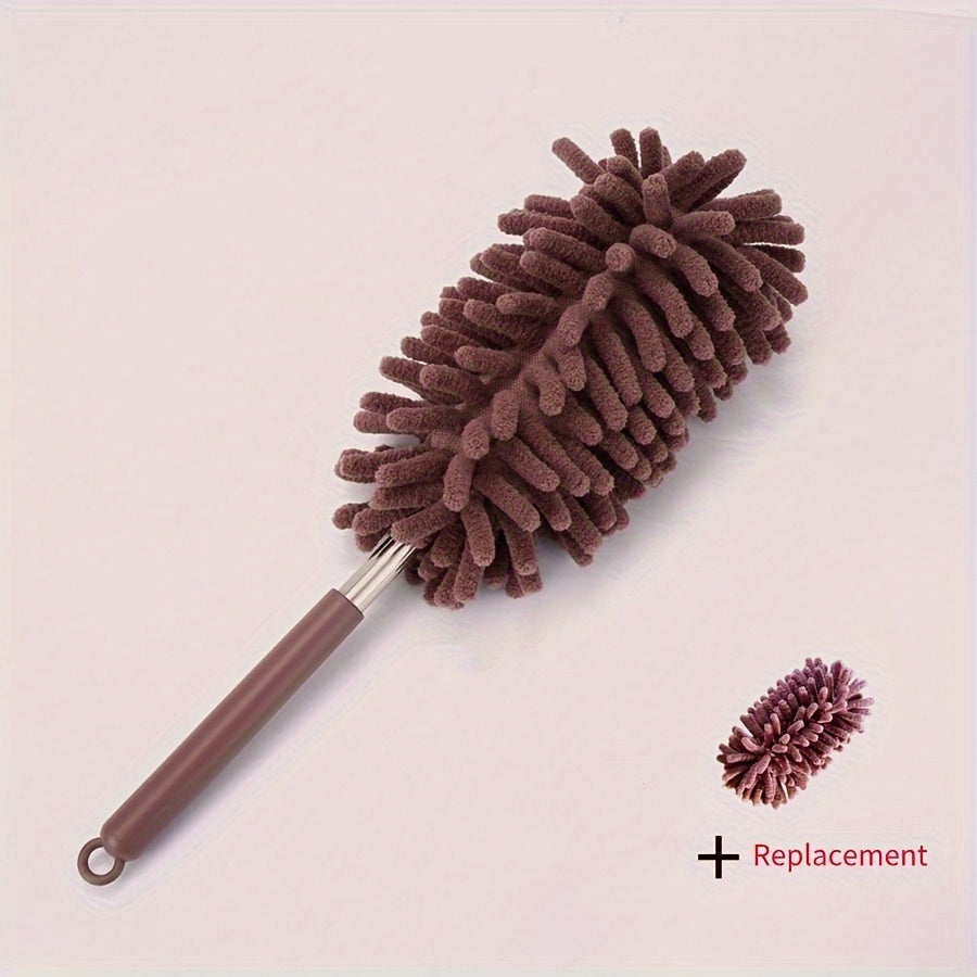 2Pc Microfiber Car Duster Brush Extendable Bendable Cleaning Tool