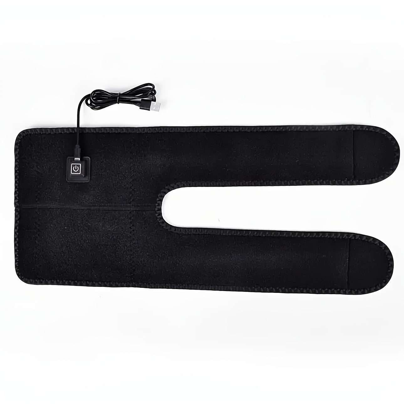 1 dona USB isitiladigan tizzaliq - 3 harorat sozlamalari bilan elektr massaj pad, qora rangda, erkaklar va ayollar uchun, tinchlantiruvchi oyoq parvarishi.