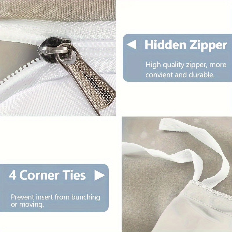 Conjunto de ropa de cama de 3 piezas con patrón de mármol azul y blanco, funda de edredón de poliéster y fundas de almohada