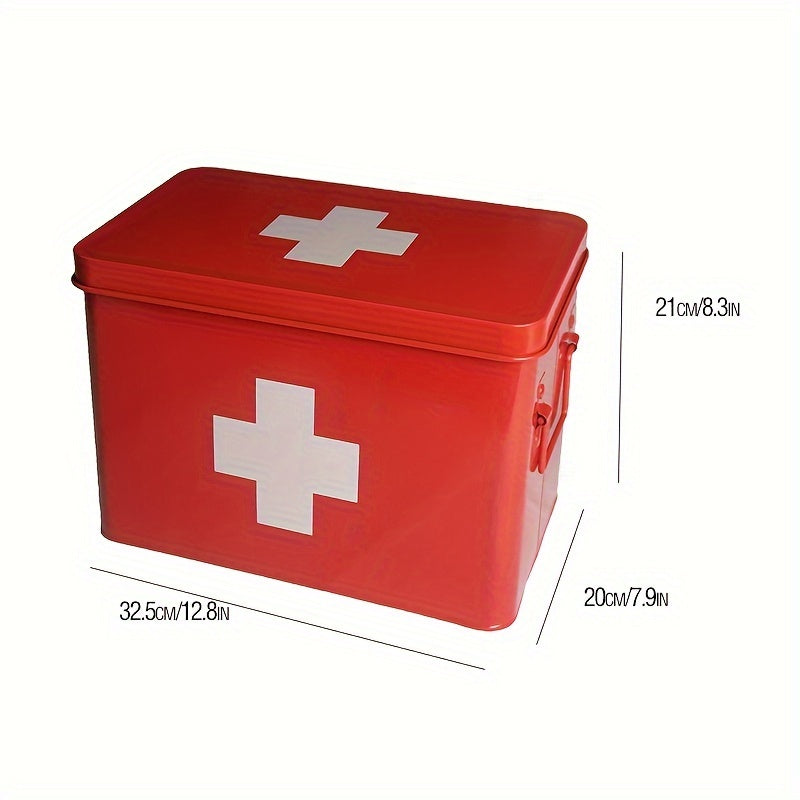 Metal Medicine Storage Box for Household Organization Durable Rectangular Pill Box