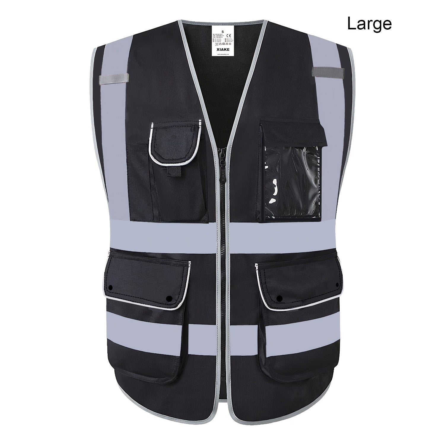 8 ta cho'ntak va fermuari bo'lgan ANSI/ISEA sertifikatlangan reflektiv xavfsizlik ko'ylagida xavfsiz va ko'rinadigan bo'ling.