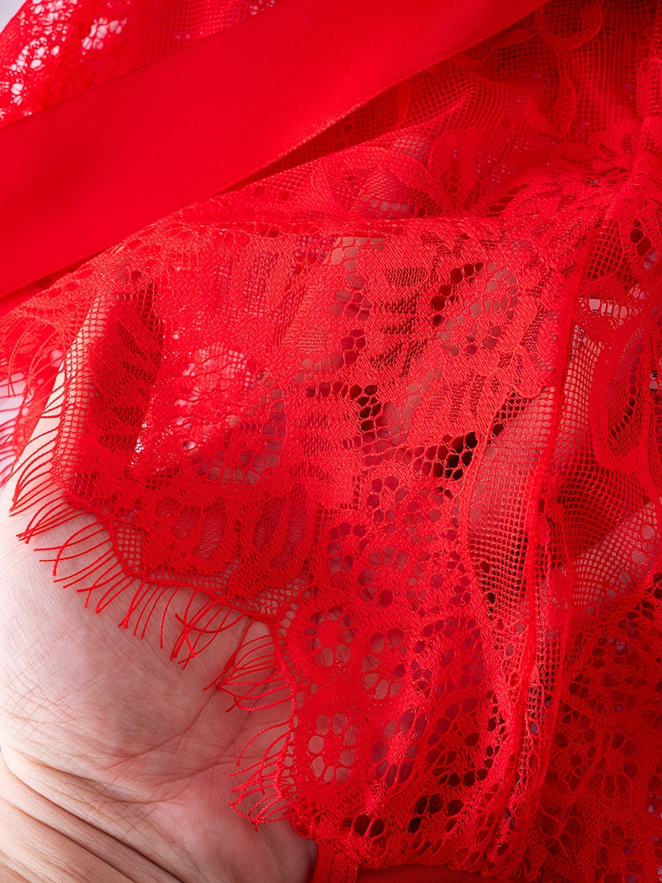 Women's Floral Lace Teddy with Halter Neck Backless Lingerie