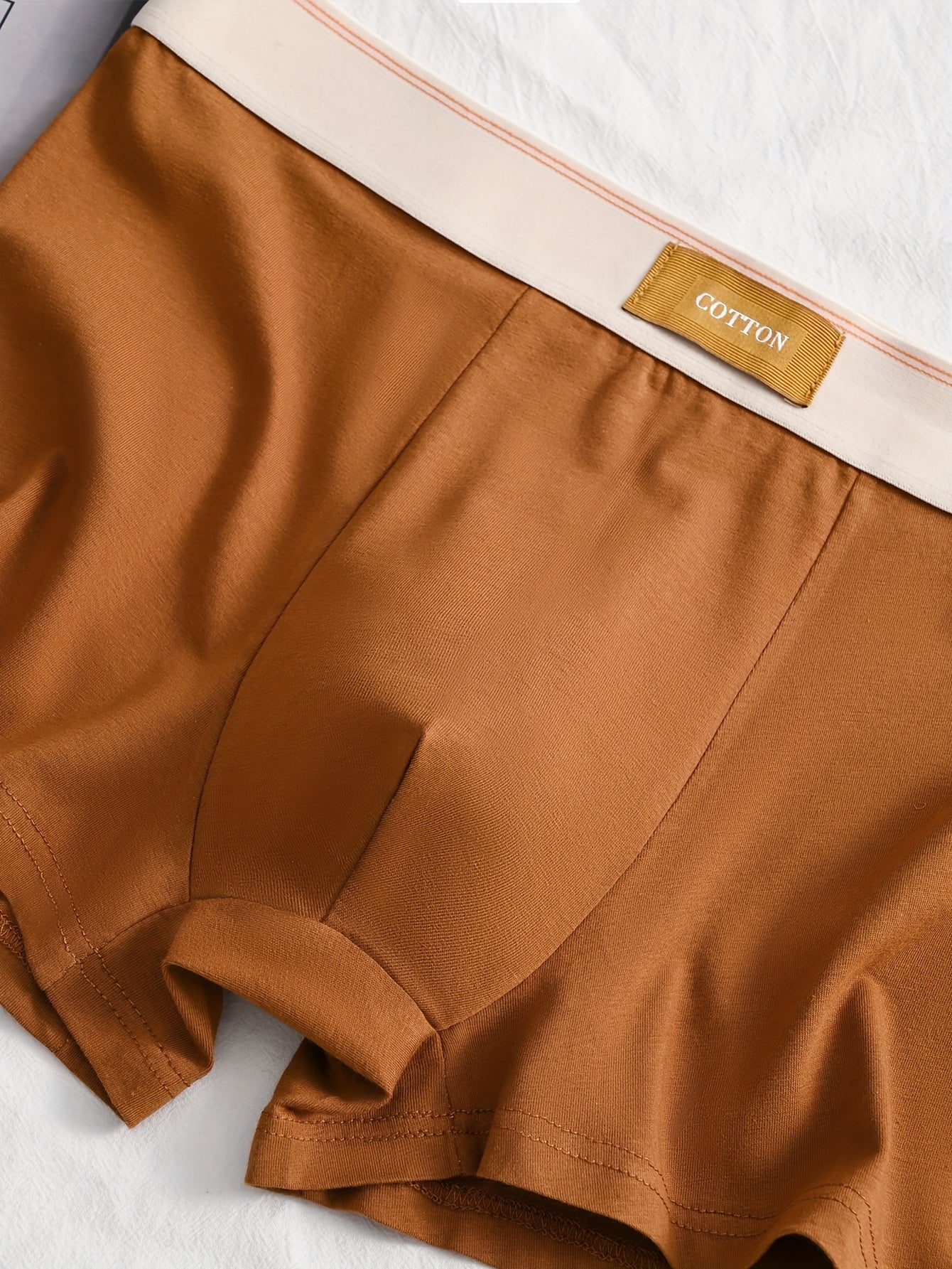 Men's Cotton Boxer Briefs 4-Pack Alphabet Pattern Breathable High Stretch Knit