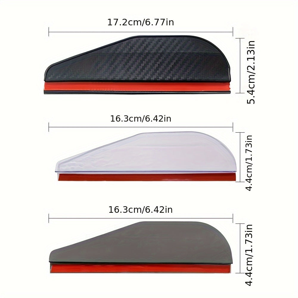 Universal Carbon Fiber Car Rearview Mirror Sun Visor Cover Set for Rain and Sun Glare Protection
