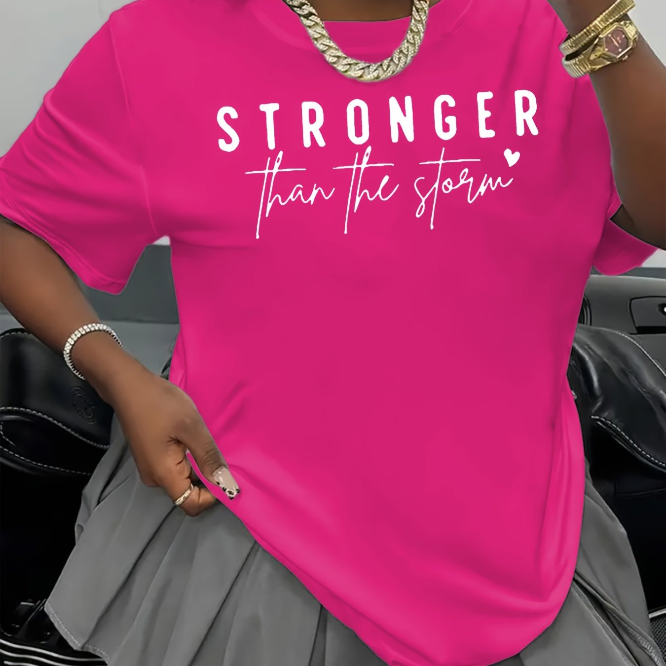 Plus Size Women’s Sports T-Shirt Polyester Breathable All-Season Casual