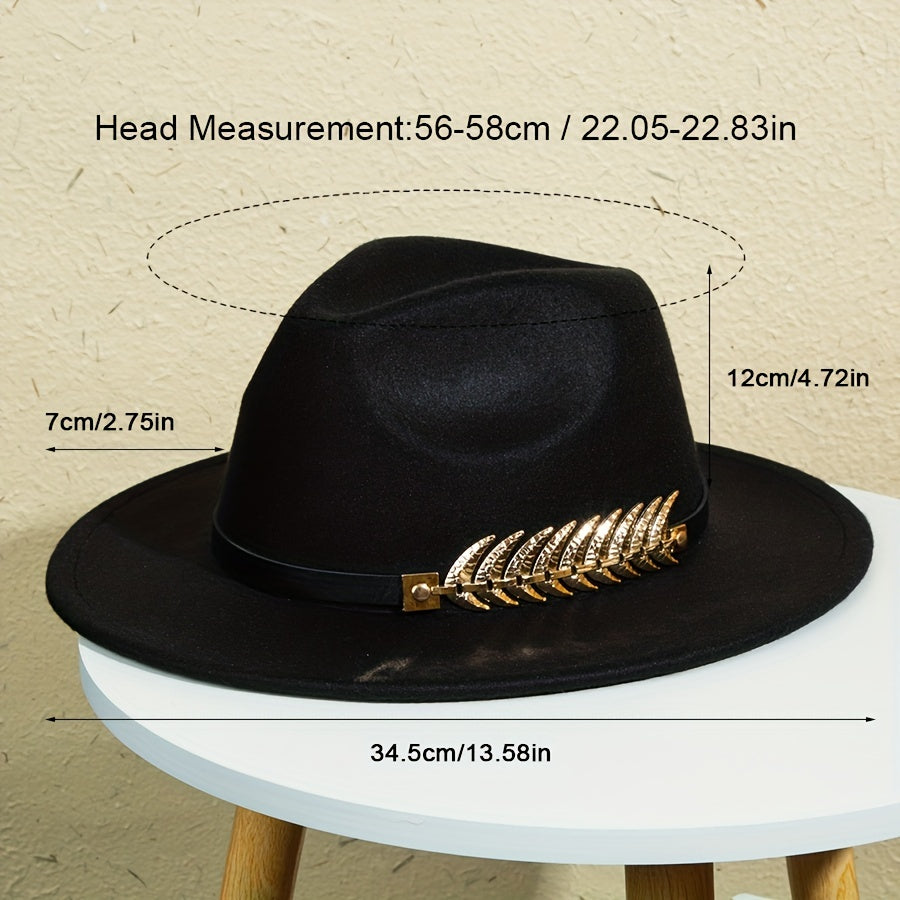 Men's Wide-Brimmed Solid Color Hat Sun Protection Fashion Accessory