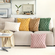 Krem shuba kreslo yostiq qoplami qishloq uy uslubi zamonaviy uy bezaklari 45.72cm x 45.72cm