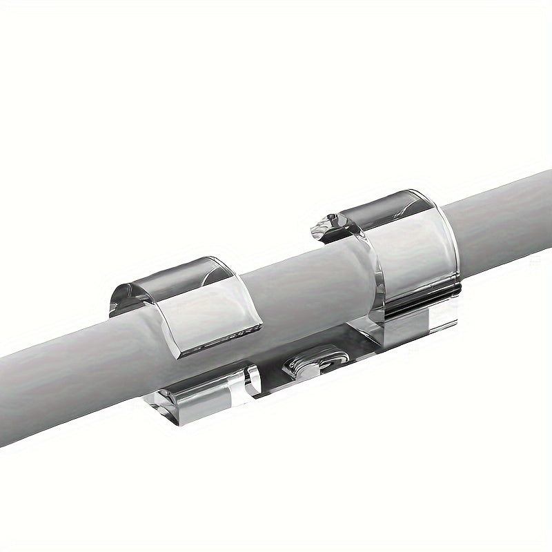 Clear Plastic Cable Clamps 100 Pack Adhesive Wire Clips for Home and Office