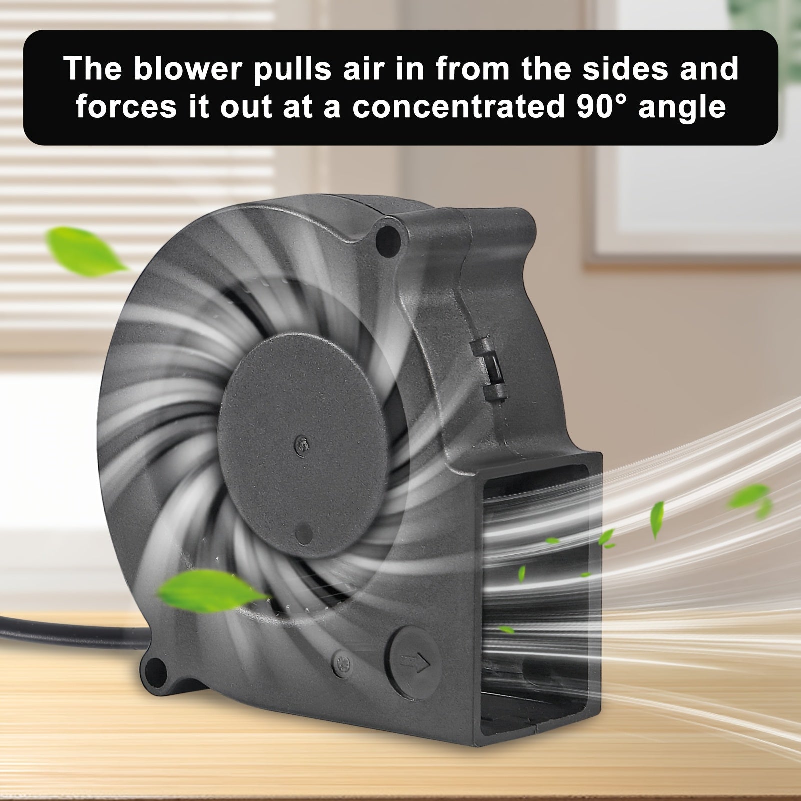 Ventilador compacto de enfriamiento USB 5V con motor sin escobillas y soporte de montaje