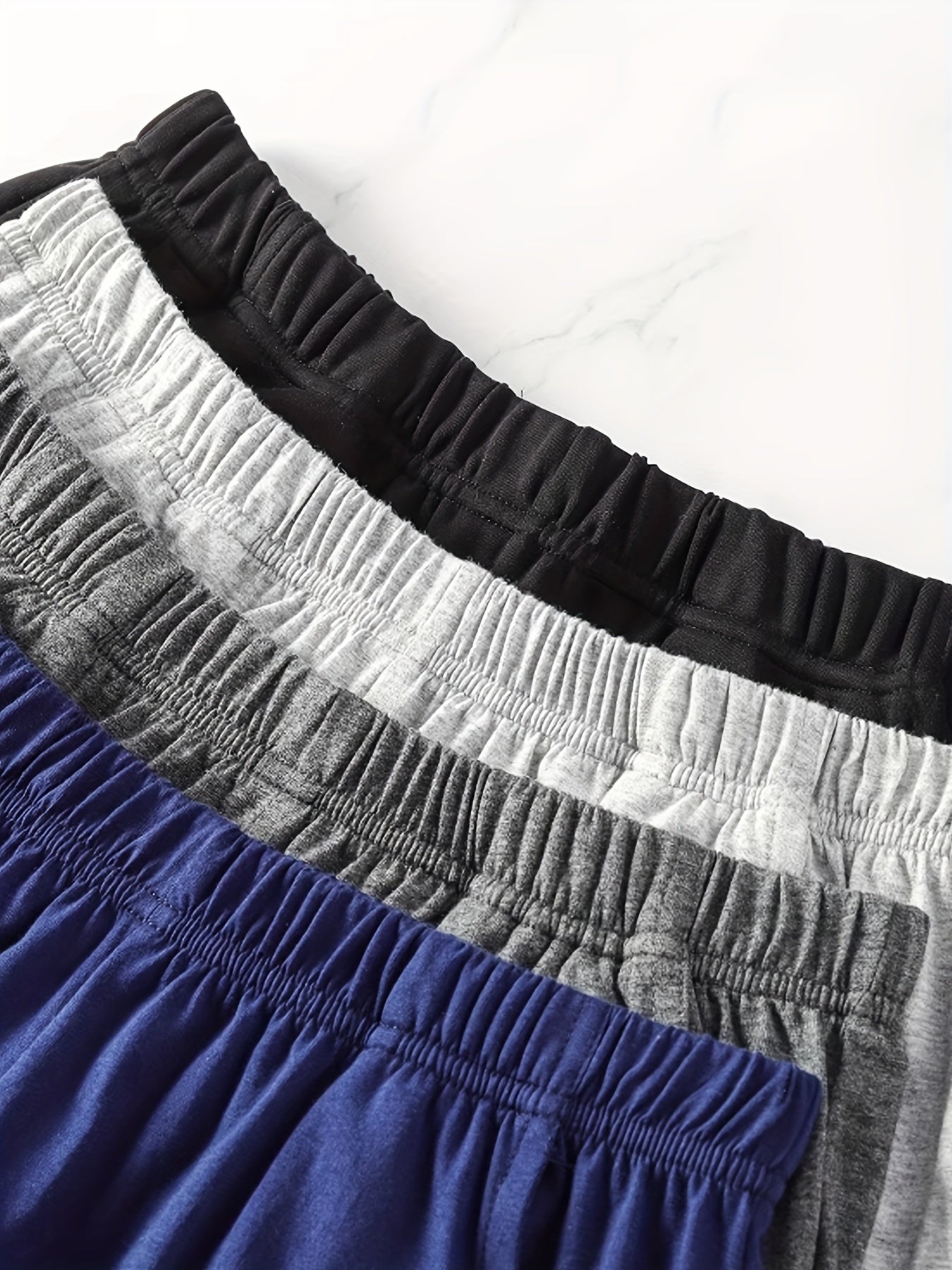 Men's Casual Solid Shorts with Pockets Loose Fit Comfortable Lounge Pajamas Set of 4