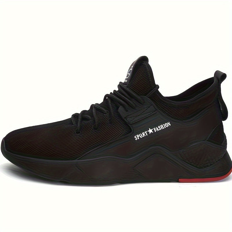 Men's Plus Size Sneakers Black and Red Lightweight Casual Outdoor Shoes