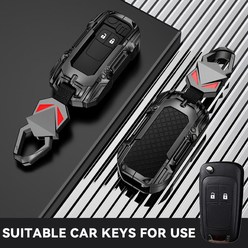Universal Zinc Alloy Car Key Fob Remote Start Panic Alarm Black Gray 4 Buttons
