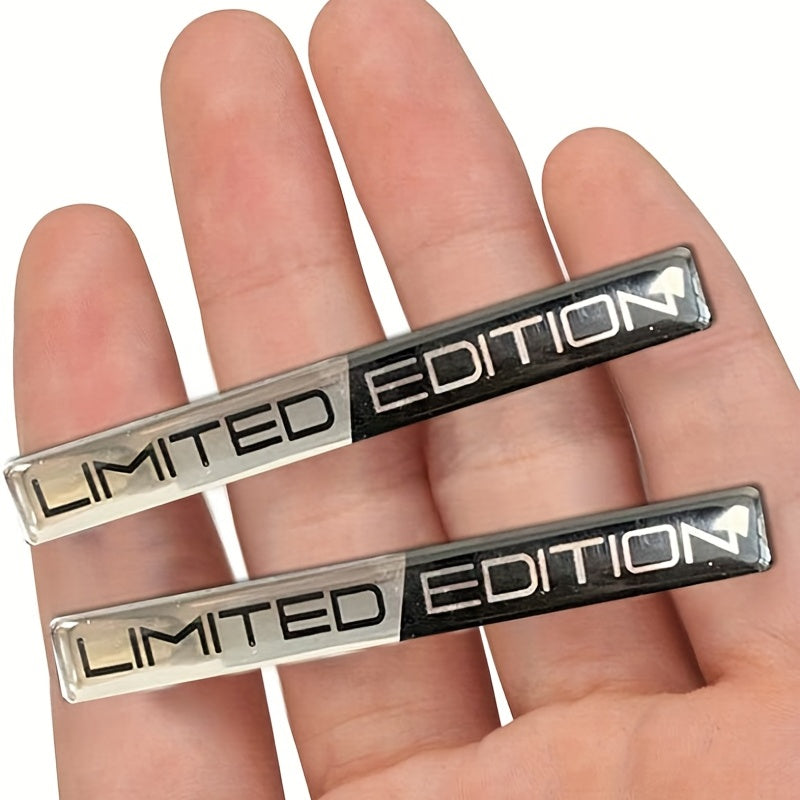 2PCS Car Emblem Badge Sticker Aluminum 3D Trunk Fender Decal Accessories