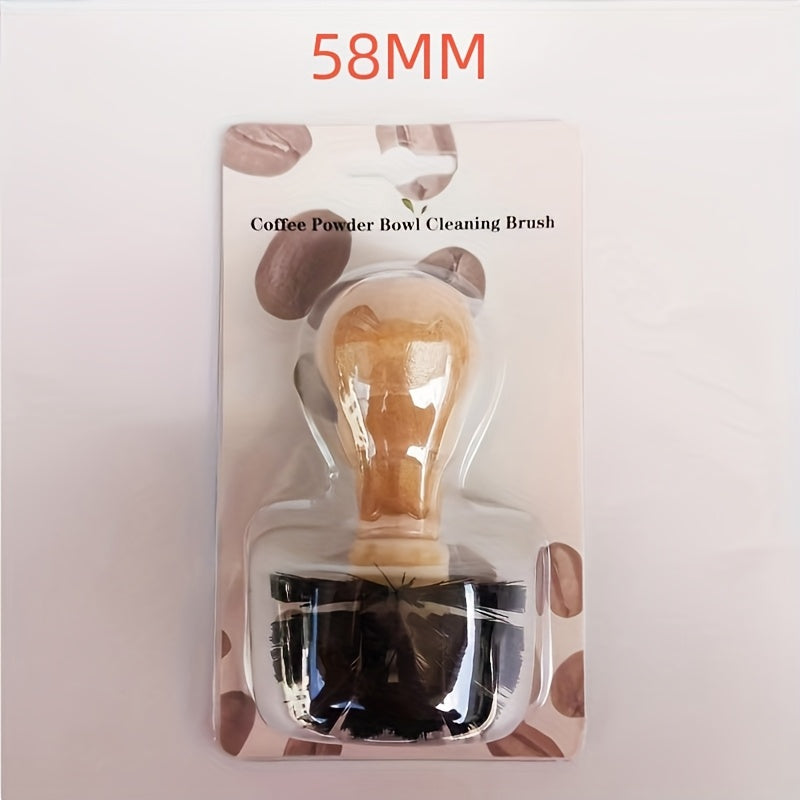 Espresso Coffee Tamper Cleaning Brush Wooden Handle Barista Tool for 51mm 54mm 58mm