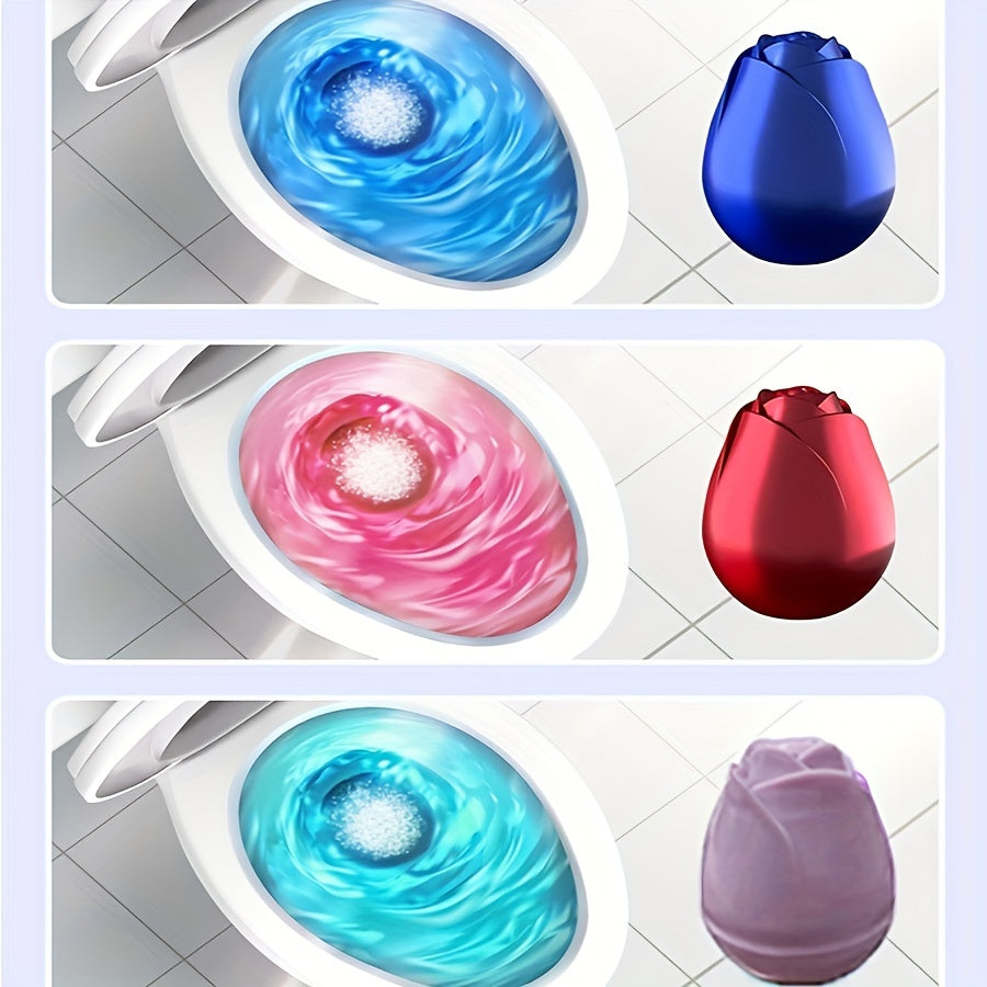 Flower-Shaped Toilet Bowl Cleaner with Deodorizing and Stain Removal