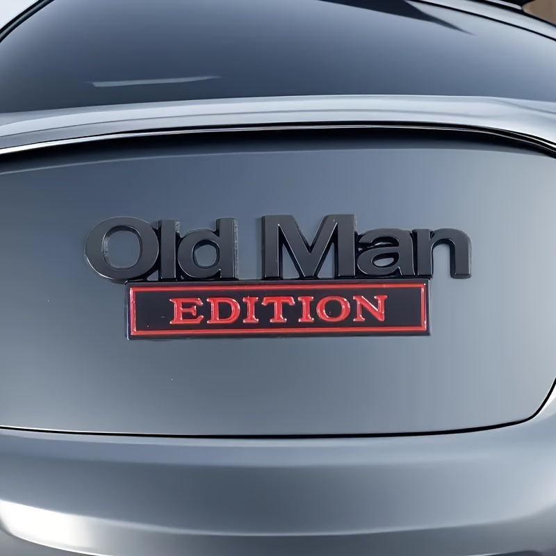 Old Man Edition 3D Emblem Stickers 2pcs Car Truck SUV Motorcycle Decals