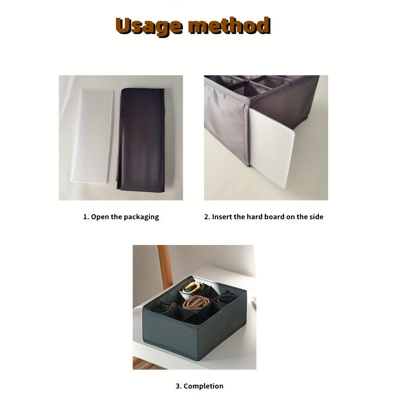 Foldable Multi-grid Drawer Organizer for Bras Socks Clothes Space-saving Storage