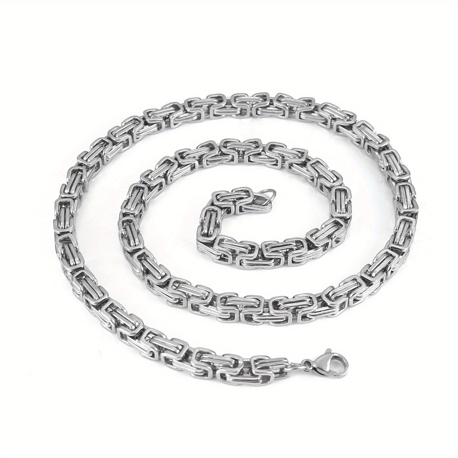 Stainless Steel Men's Necklace and Bracelet Set for Casual and Special Occasions