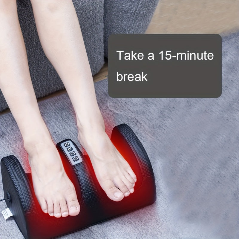 Masajeador eléctrico para pies con calefacción, amasado profundo, portátil, negro y blanco