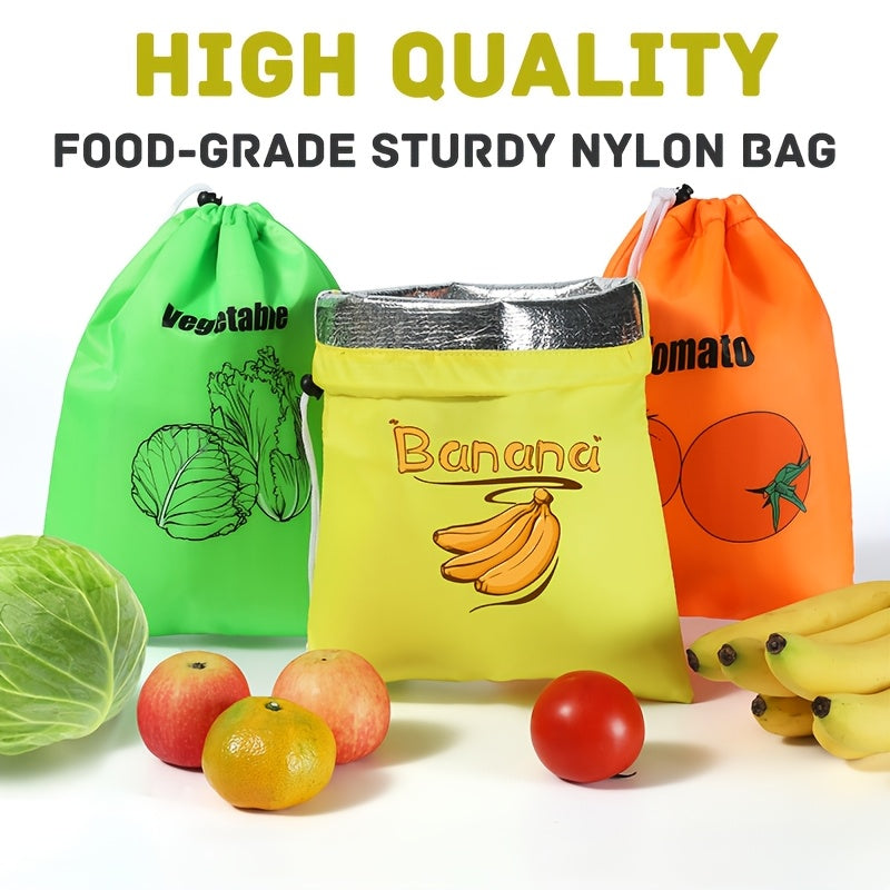 Rectangular Reusable Food Storage Bag for Fruits and Vegetables Eco-Friendly Washable Durable