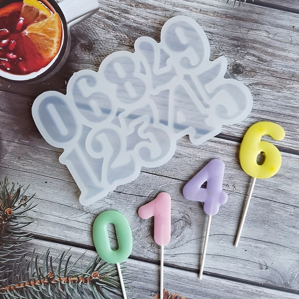 3D Silikon Raqamli Lollipop Formasi Keks Dekoratsiyasi va Shirinlik Tayyorlash uchun