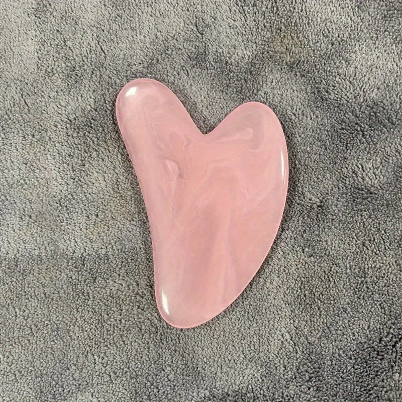 Unisex Beeswax Heart-Shaped Gua Sha Scraper Facial Eye Massage Tool Vibrant Color