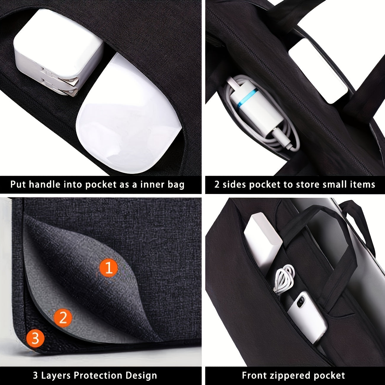 Полиамидовая сумка-мессенджер для ноутбука в стиле портфеля для путешествий и работы